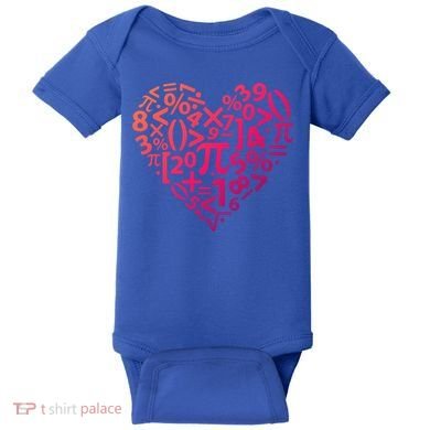 Math Heart I Love Math Math Lovers Gift Math Teacher Gift Baby Bodysuit