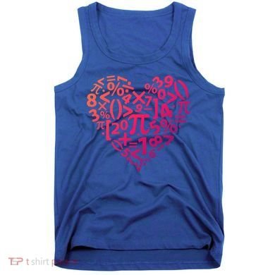 Math Heart I Love Math Math Lovers Gift Math Teacher Gift Tank Top