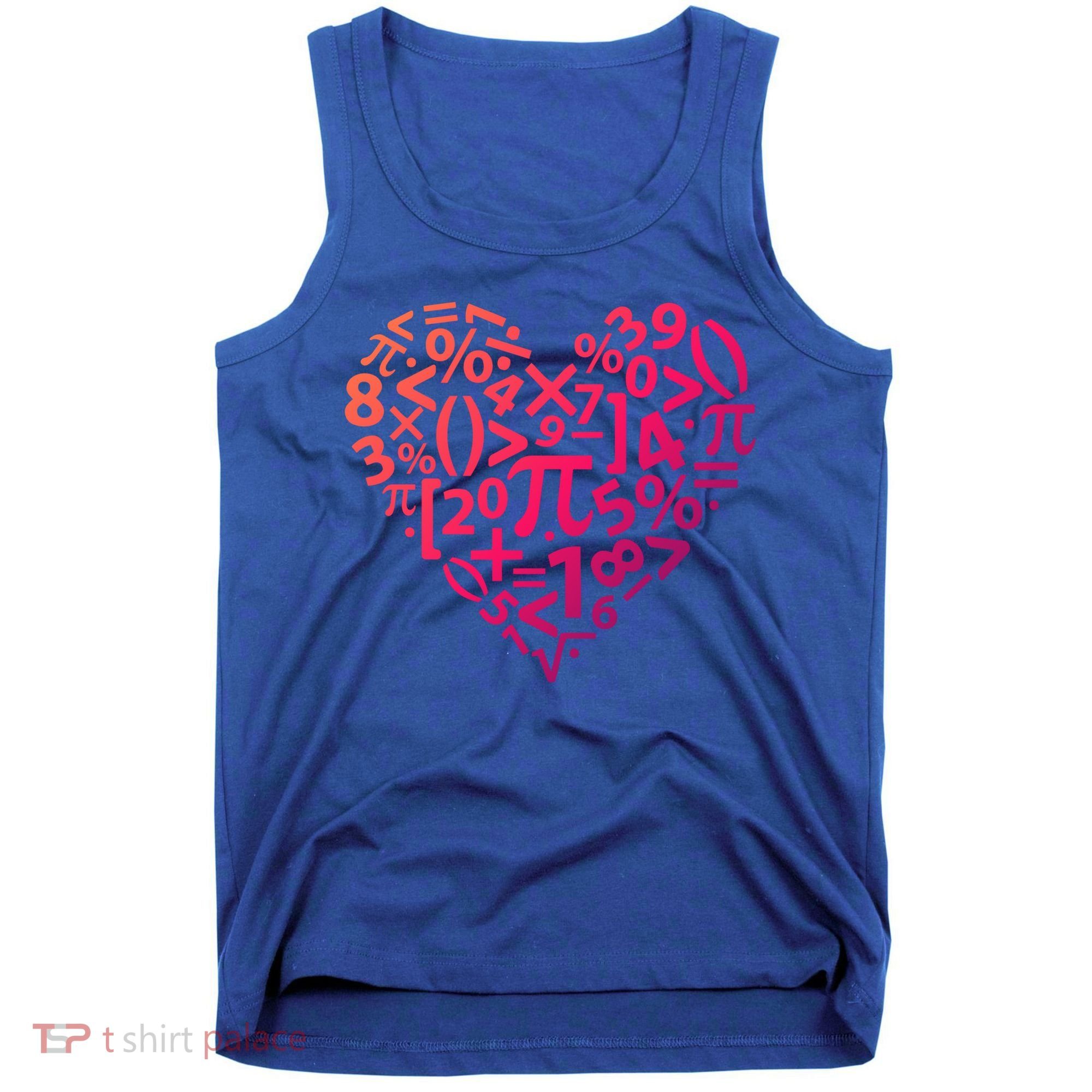 Math Heart I Love Math Math Lovers Gift Math Teacher Gift Tank Top