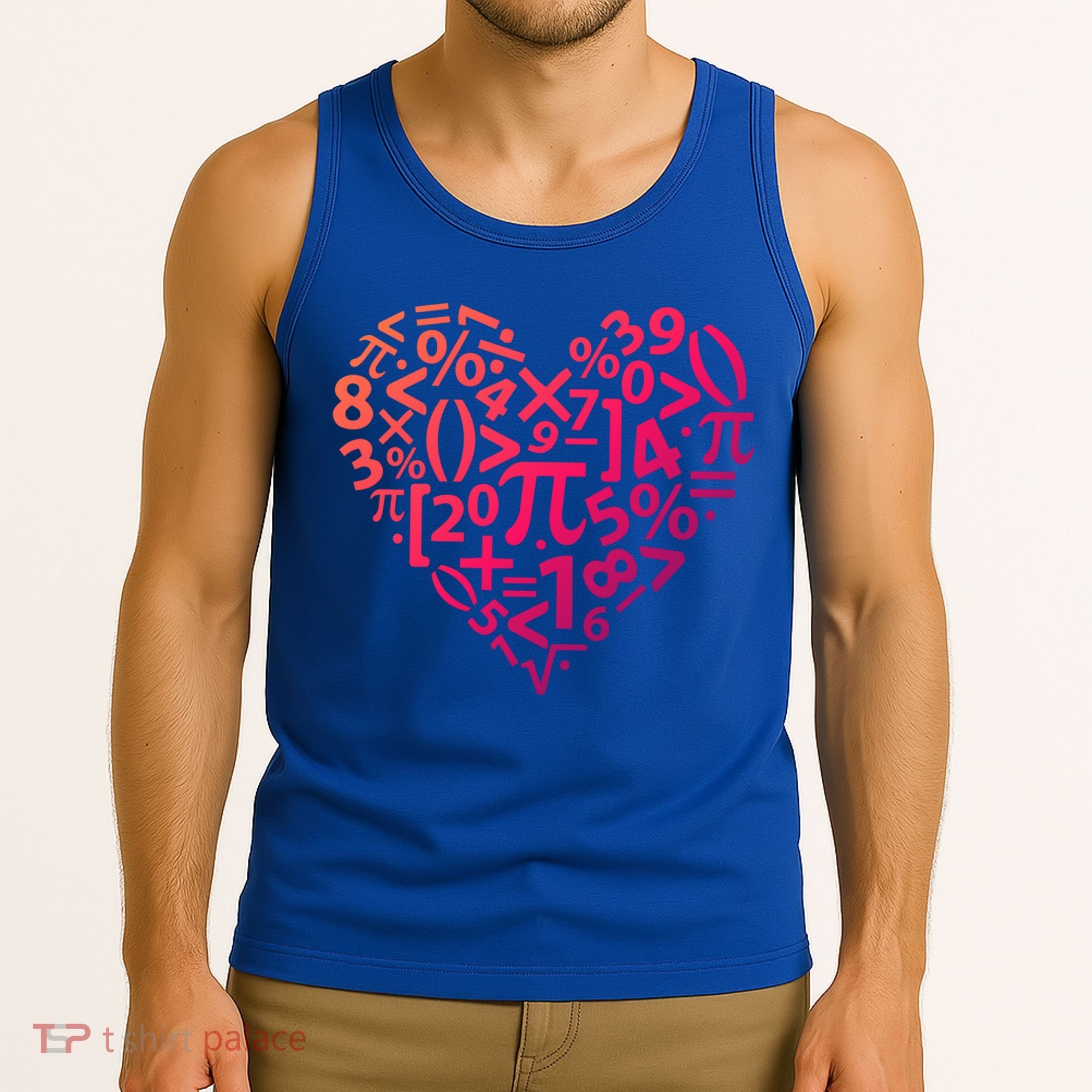 Math Heart I Love Math Math Lovers Gift Math Teacher Gift Tank Top