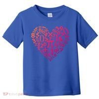 Math Heart I Love Math Math Lovers Gift Math Teacher Gift Toddler T-Shirt thumb 0