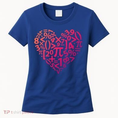 Math Heart I Love Math Math Lovers Gift Math Teacher Gift Women's T-Shirt
