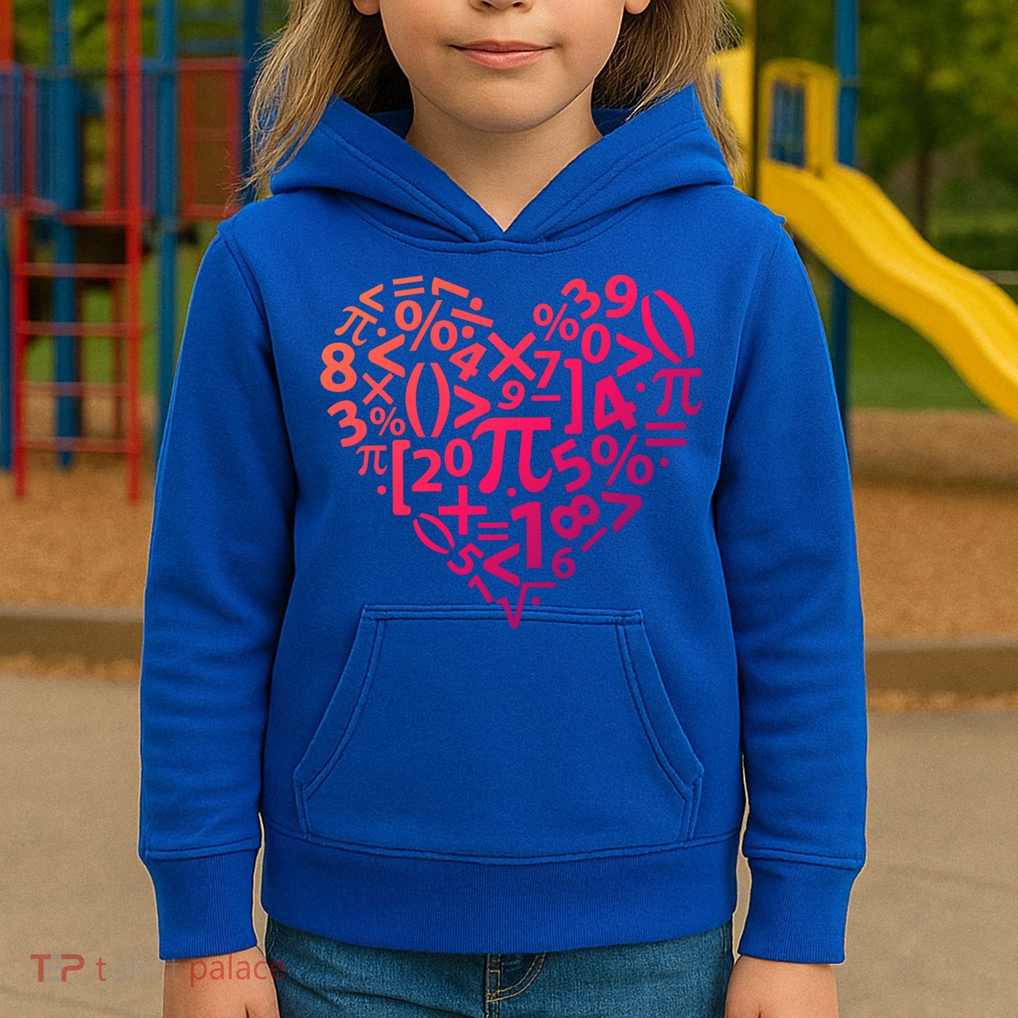 Math Heart I Love Math Math Lovers Gift Math Teacher Gift Kids Hoodie