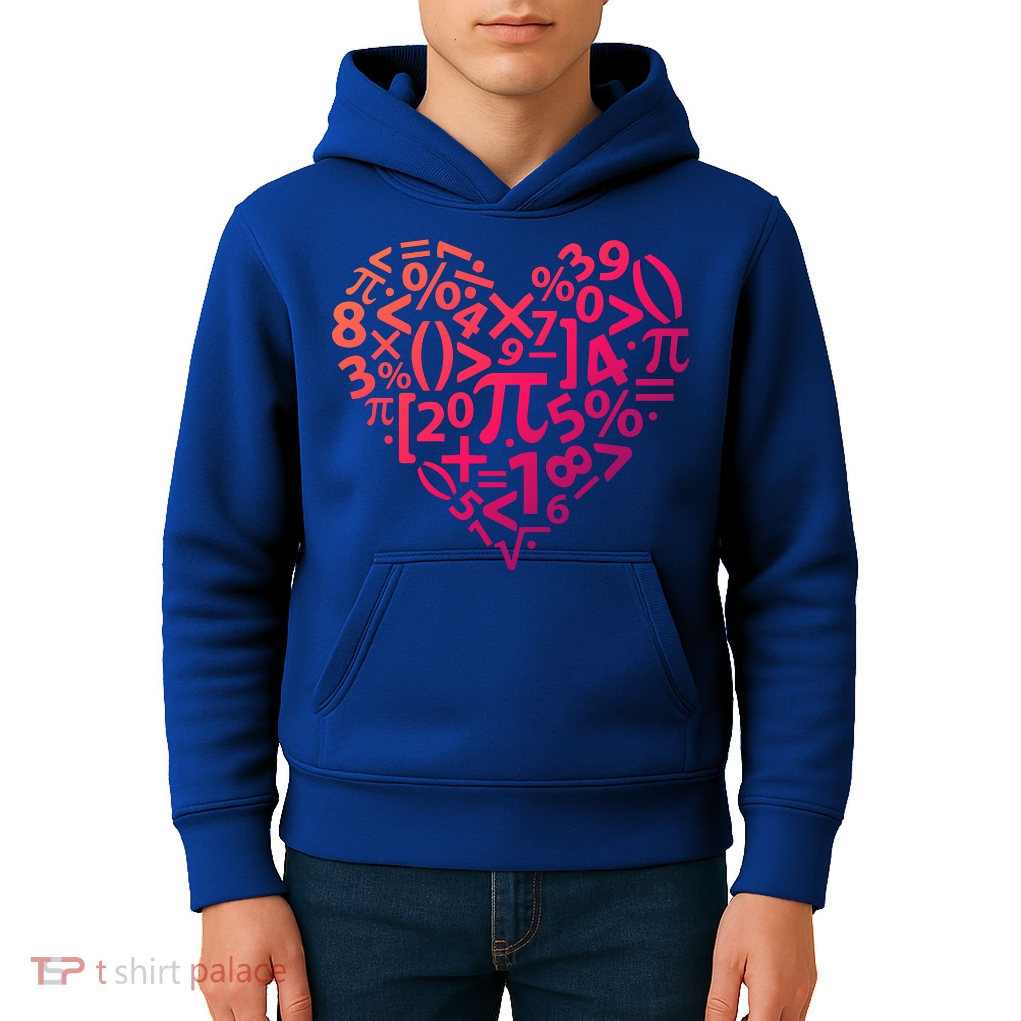 Math Heart I Love Math Math Lovers Gift Math Teacher Gift Kids Hoodie