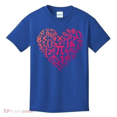 Math Heart I Love Math Math Lovers Gift Math Teacher Gift Kids T-Shirt