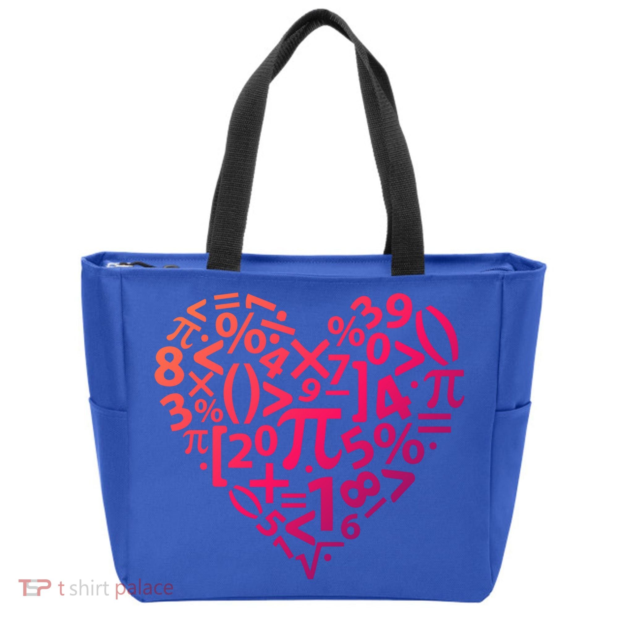 Math Heart I Love Math Math Lovers Gift Math Teacher Gift Tote Bag