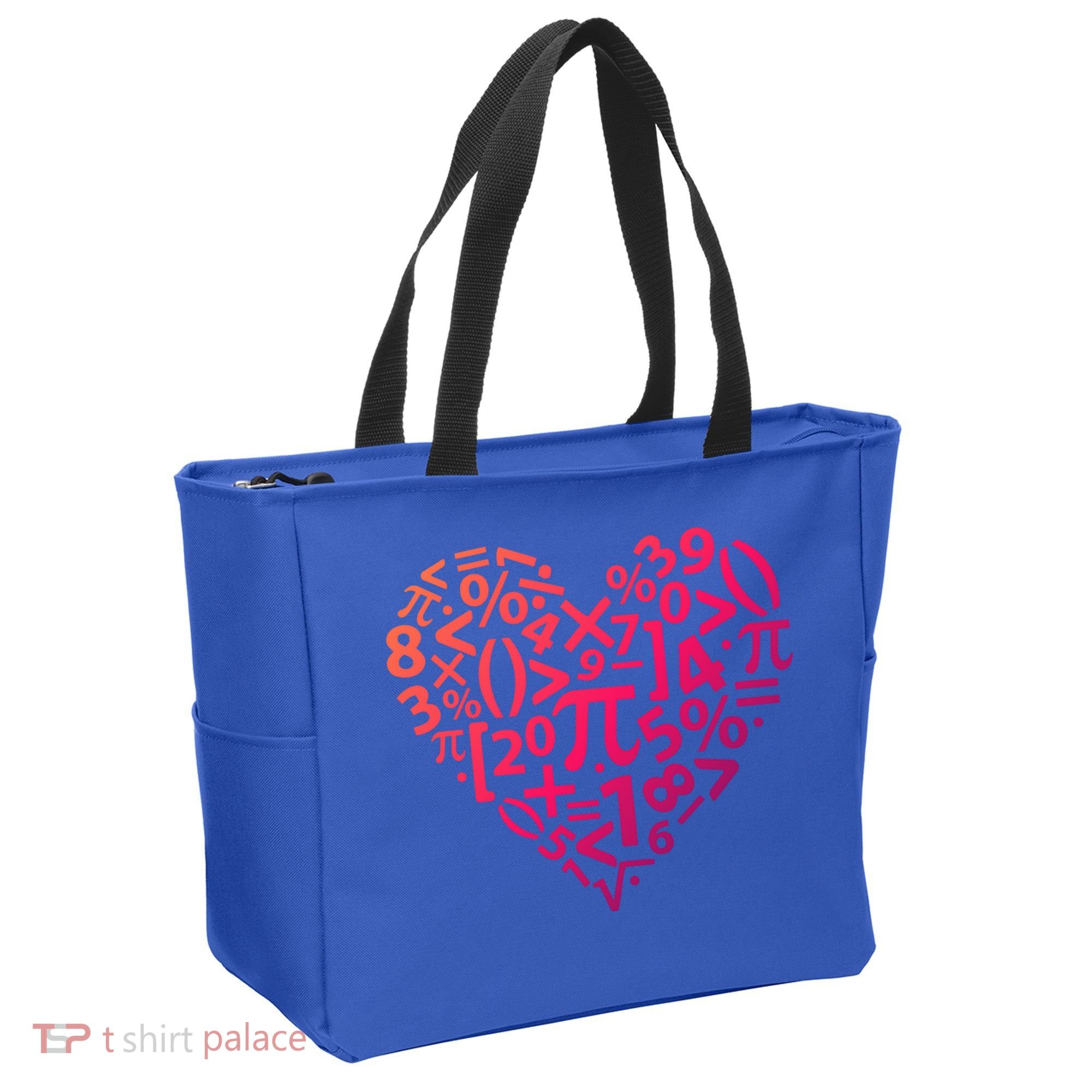 Math Heart I Love Math Math Lovers Gift Math Teacher Gift Tote Bag