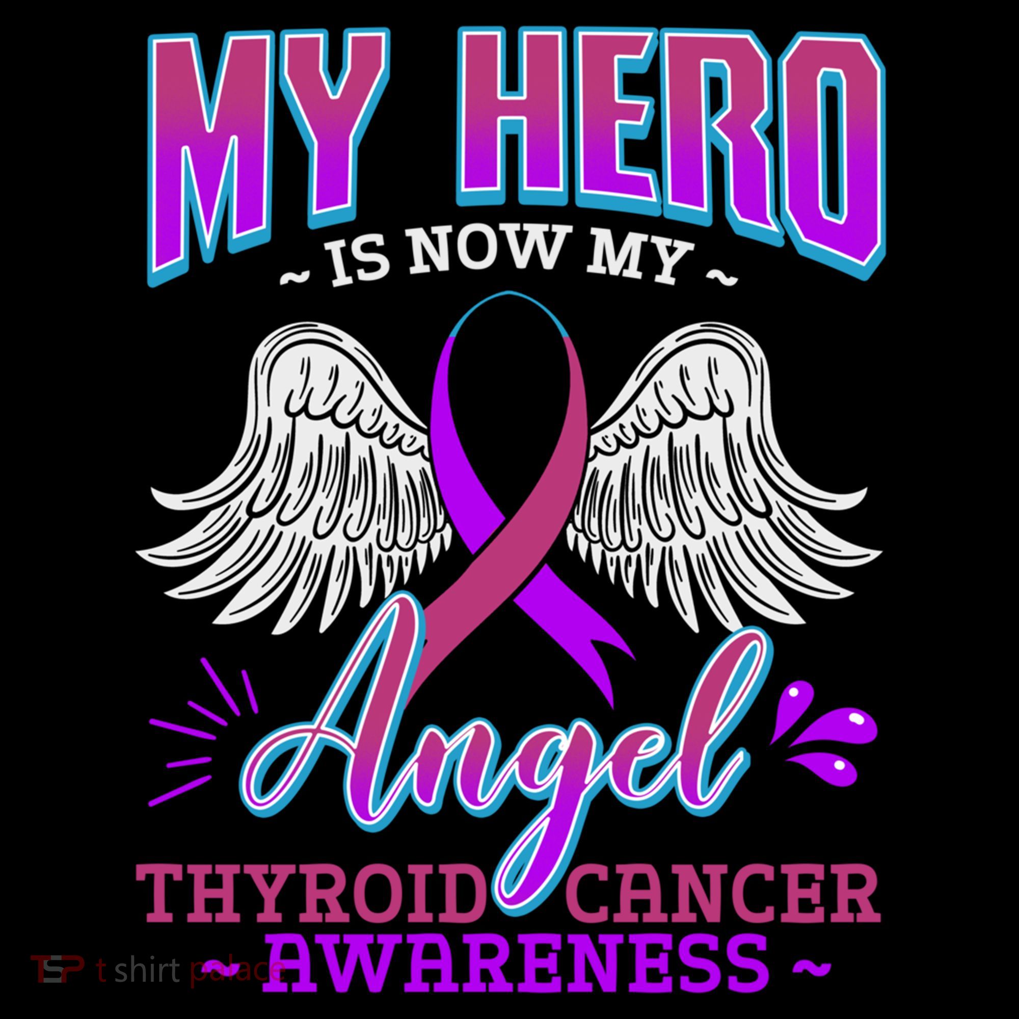 My Hero Is Now My Angel Thyroid Cancer Carcinoma Gift Idea Gift Coffee Mug