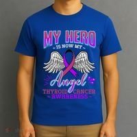 My Hero Is Now My Angel Thyroid Cancer Carcinoma Gift Idea Gift T-Shirt thumb 3