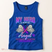 My Hero Is Now My Angel Thyroid Cancer Carcinoma Gift Idea Gift Tank Top thumb 2