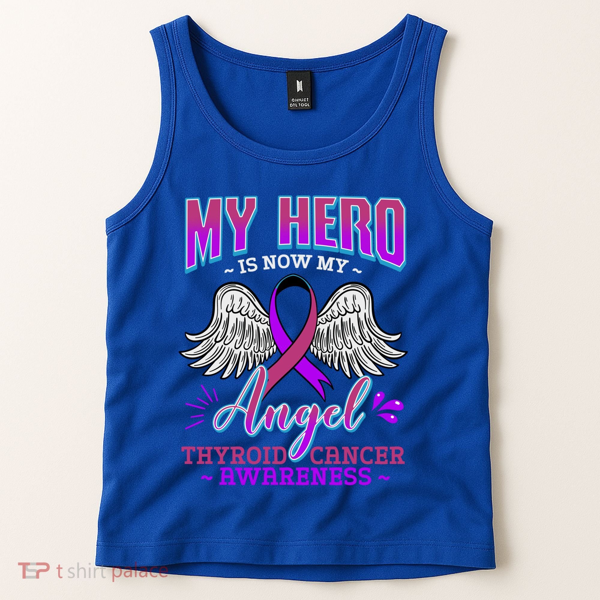 My Hero Is Now My Angel Thyroid Cancer Carcinoma Gift Idea Gift Tank Top