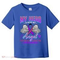 My Hero Is Now My Angel Thyroid Cancer Carcinoma Gift Idea Gift Toddler T-Shirt thumb 0