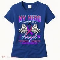 My Hero Is Now My Angel Thyroid Cancer Carcinoma Gift Idea Gift Women's T-Shirt thumb 0
