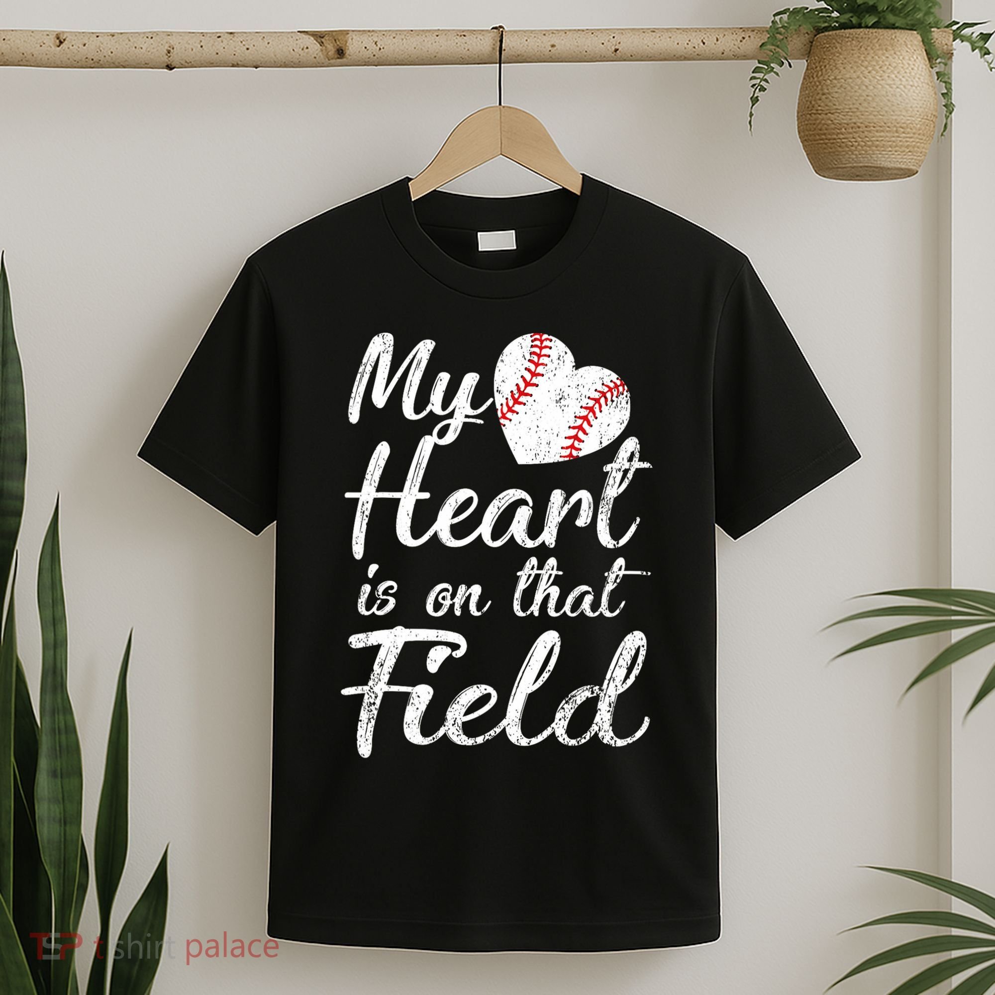 My Heart Is On That Field Baseball Softball Mom Gifts T-Shirt