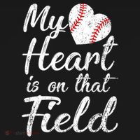 My Heart Is On That Field Baseball Softball Mom Gifts T-Shirt thumb 7