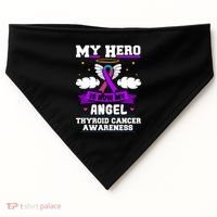 My Hero Is Now My Angel Thyroid Cancer Endocrinologist Cloud Gift USA-Made Doggie Bandana thumb 0