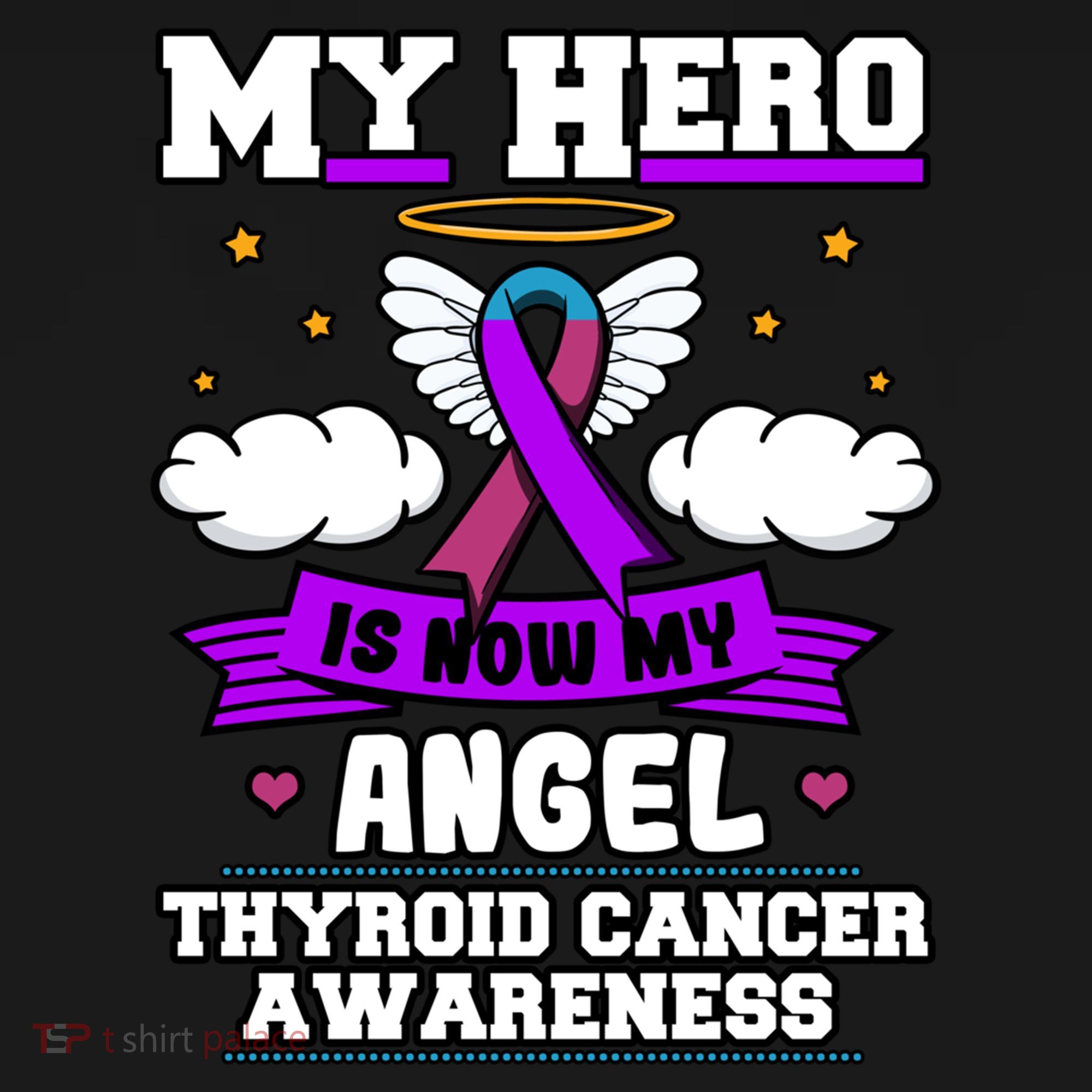 My Hero Is Now My Angel Thyroid Cancer Endocrinologist Cloud Gift Ornament