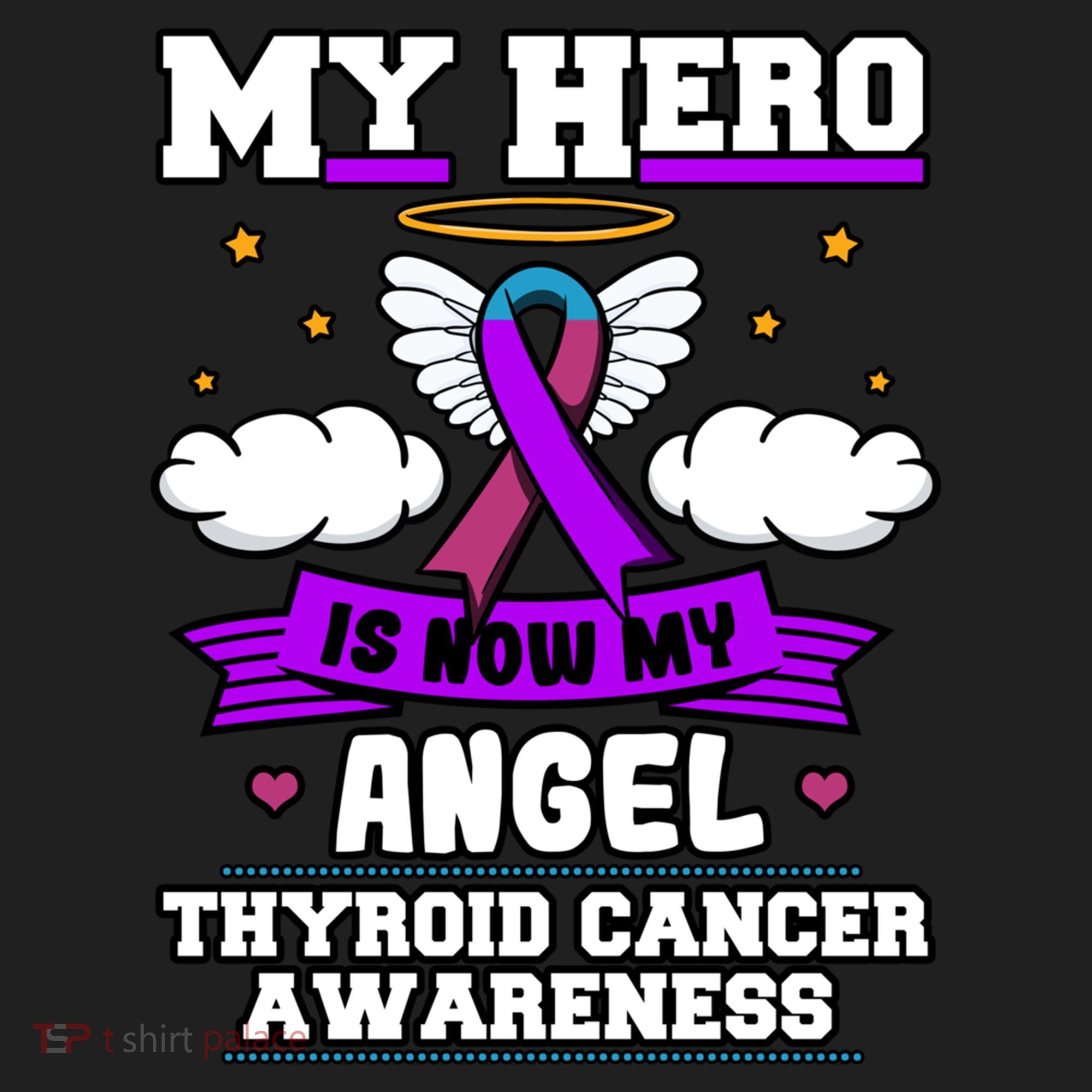 My Hero Is Now My Angel Thyroid Cancer Endocrinologist Cloud Gift Hat