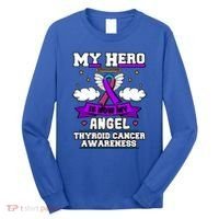 My Hero Is Now My Angel Thyroid Cancer Endocrinologist Cloud Gift Long Sleeve Shirt thumb 0
