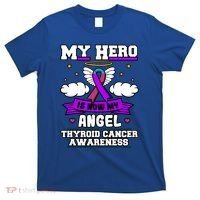 My Hero Is Now My Angel Thyroid Cancer Endocrinologist Cloud Gift T-Shirt thumb 0