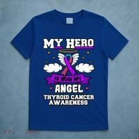 My Hero Is Now My Angel Thyroid Cancer Endocrinologist Cloud Gift T-Shirt thumb 5