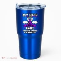 My Hero Is Now My Angel Thyroid Cancer Endocrinologist Cloud Gift Tumbler thumb 0