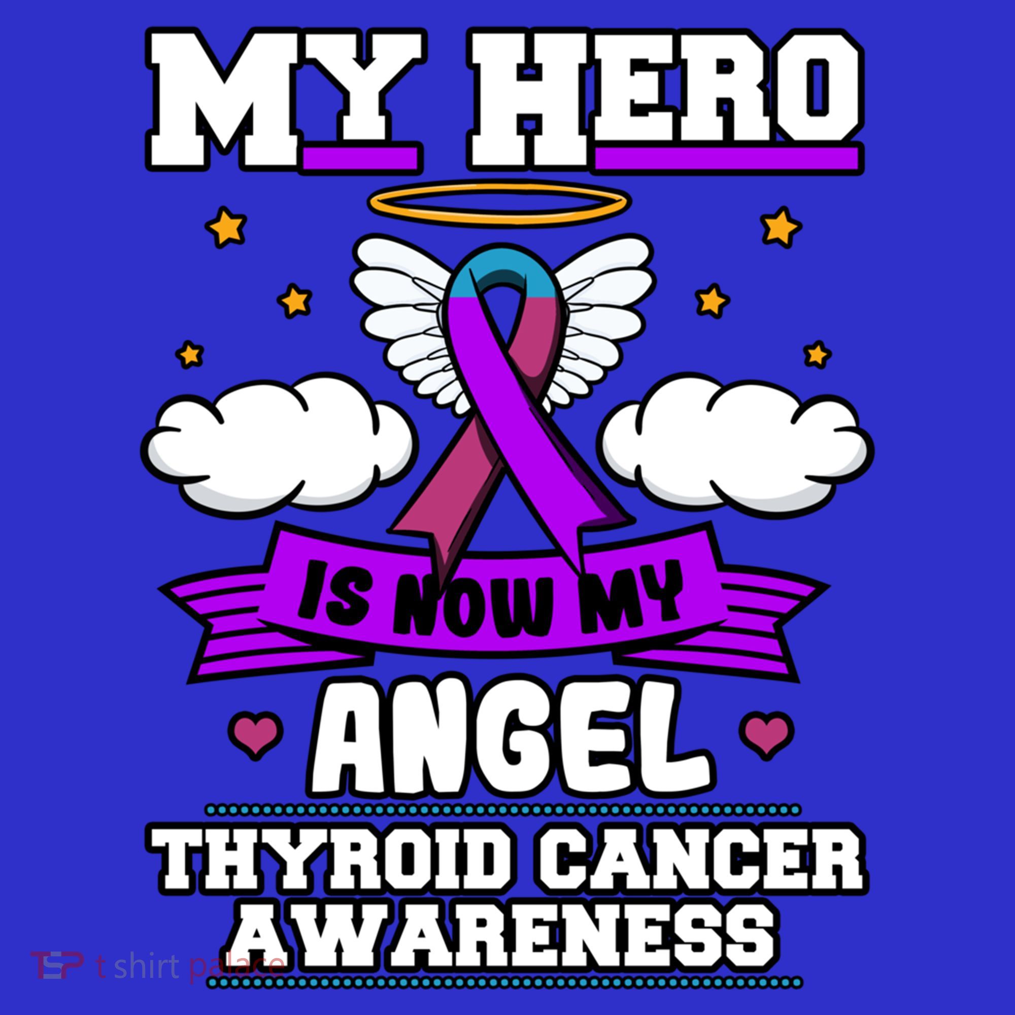 My Hero Is Now My Angel Thyroid Cancer Endocrinologist Cloud Gift Tumbler