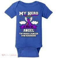 My Hero Is Now My Angel Thyroid Cancer Endocrinologist Cloud Gift Baby Bodysuit thumb 0