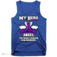 My Hero Is Now My Angel Thyroid Cancer Endocrinologist Cloud Gift Tank Top thumb 0
