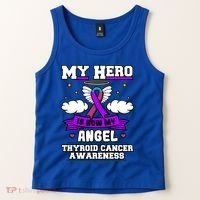 My Hero Is Now My Angel Thyroid Cancer Endocrinologist Cloud Gift Tank Top thumb 2