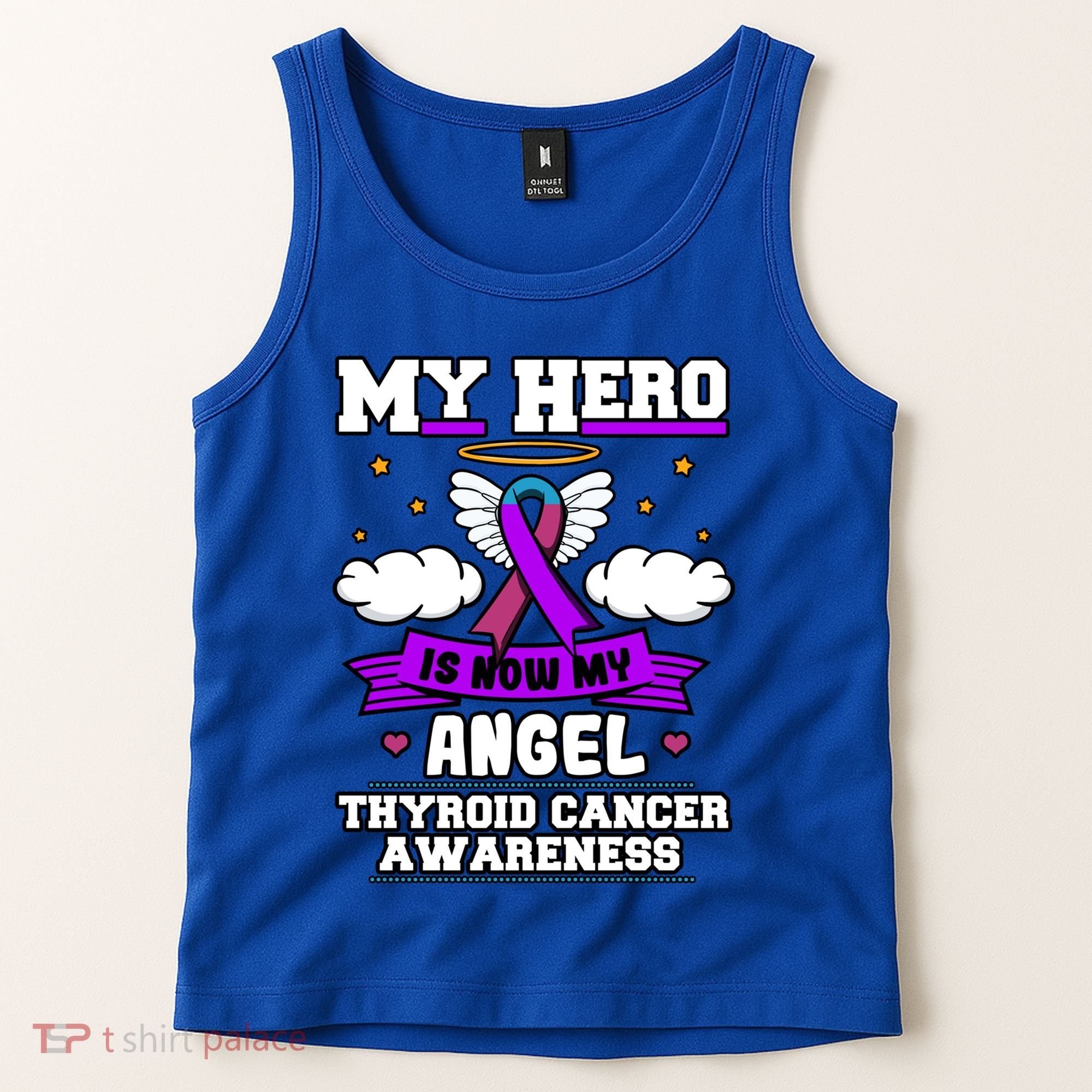 My Hero Is Now My Angel Thyroid Cancer Endocrinologist Cloud Gift Tank Top
