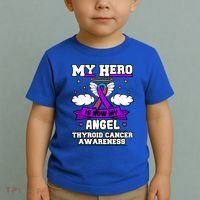 My Hero Is Now My Angel Thyroid Cancer Endocrinologist Cloud Gift Toddler T-Shirt thumb 2