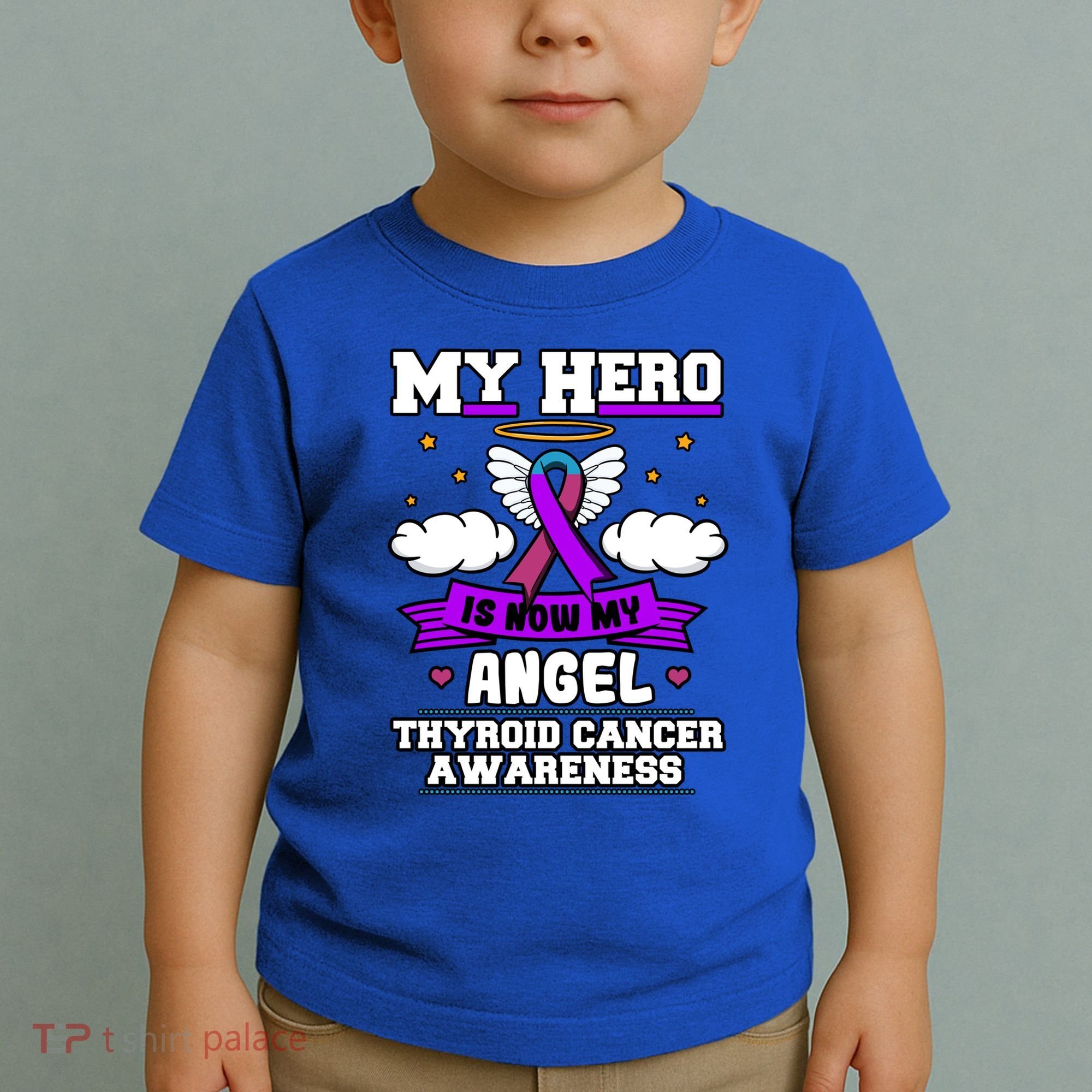My Hero Is Now My Angel Thyroid Cancer Endocrinologist Cloud Gift Toddler T-Shirt