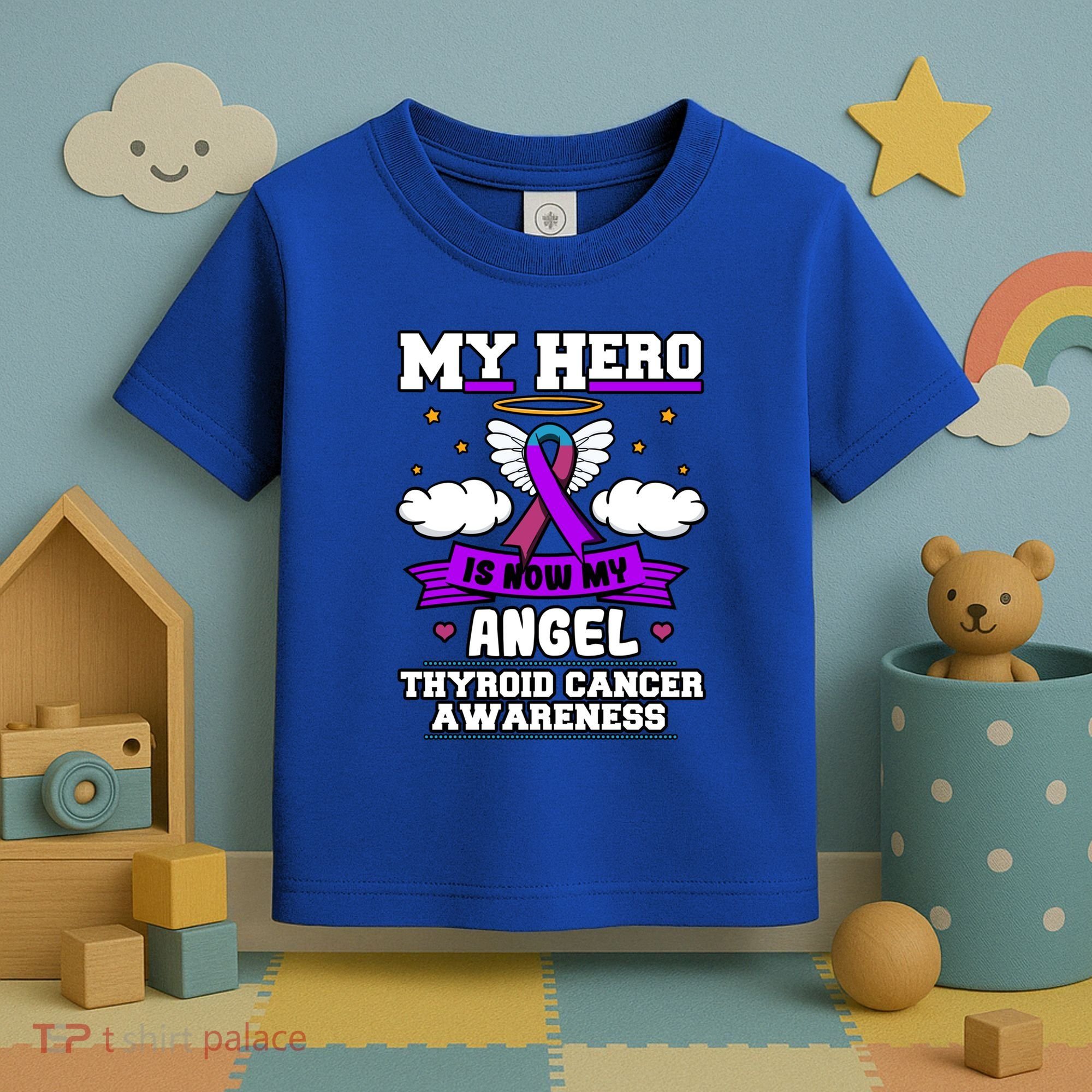 My Hero Is Now My Angel Thyroid Cancer Endocrinologist Cloud Gift Toddler T-Shirt