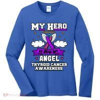 My Hero Is Now My Angel Thyroid Cancer Endocrinologist Cloud Gift Women's Long Sleeve Shirt thumb 0