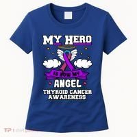 My Hero Is Now My Angel Thyroid Cancer Endocrinologist Cloud Gift Women's T-Shirt thumb 0