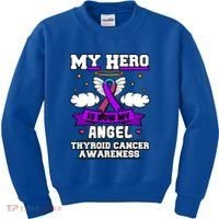 My Hero Is Now My Angel Thyroid Cancer Endocrinologist Cloud Gift Kids Sweatshirt thumb 0