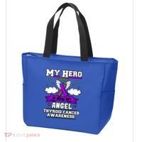 My Hero Is Now My Angel Thyroid Cancer Endocrinologist Cloud Gift Tote Bag thumb 3