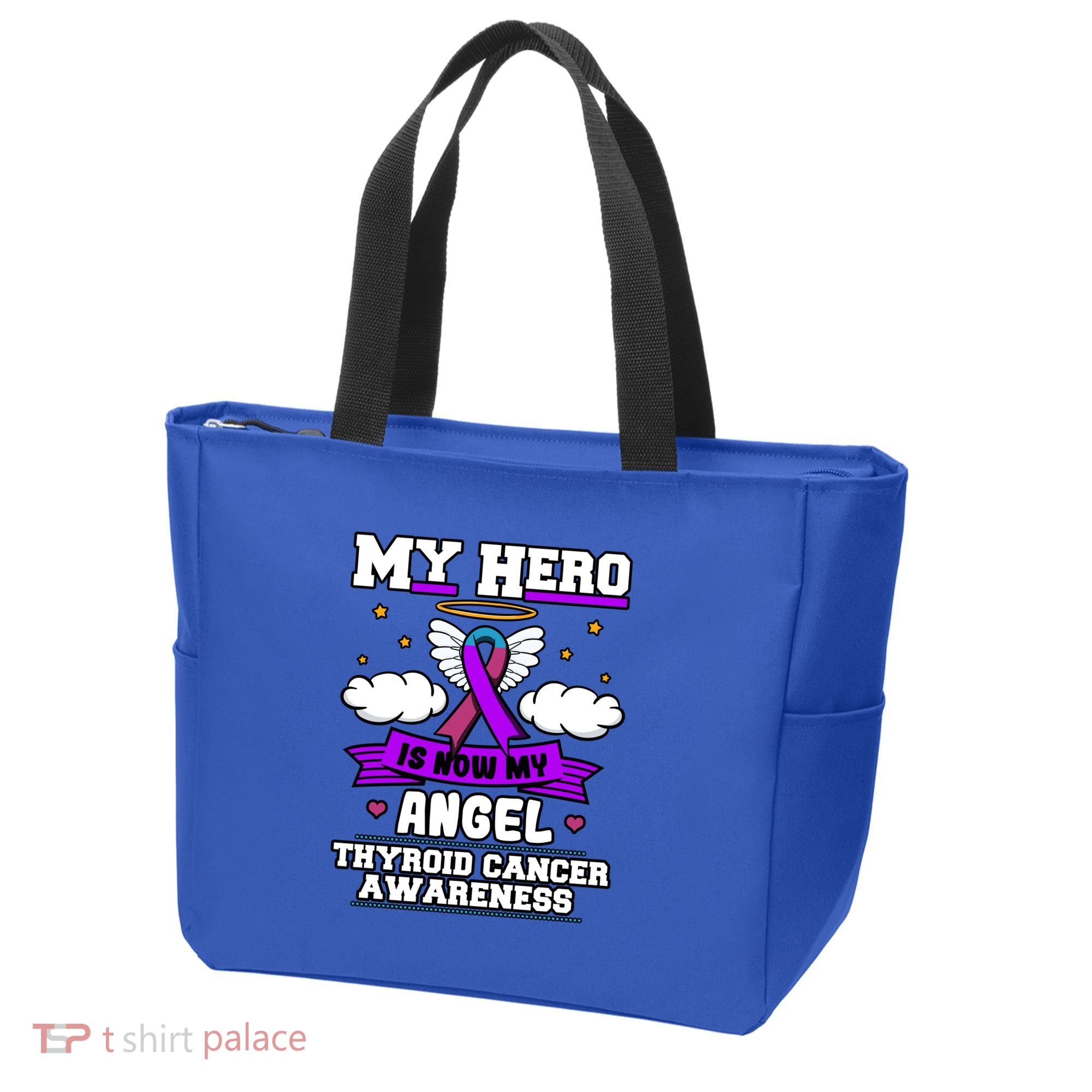My Hero Is Now My Angel Thyroid Cancer Endocrinologist Cloud Gift Tote Bag