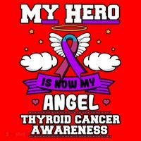 My Hero Is Now My Angel Thyroid Cancer Endocrinologist Cloud Gift Santa Hat thumb 1