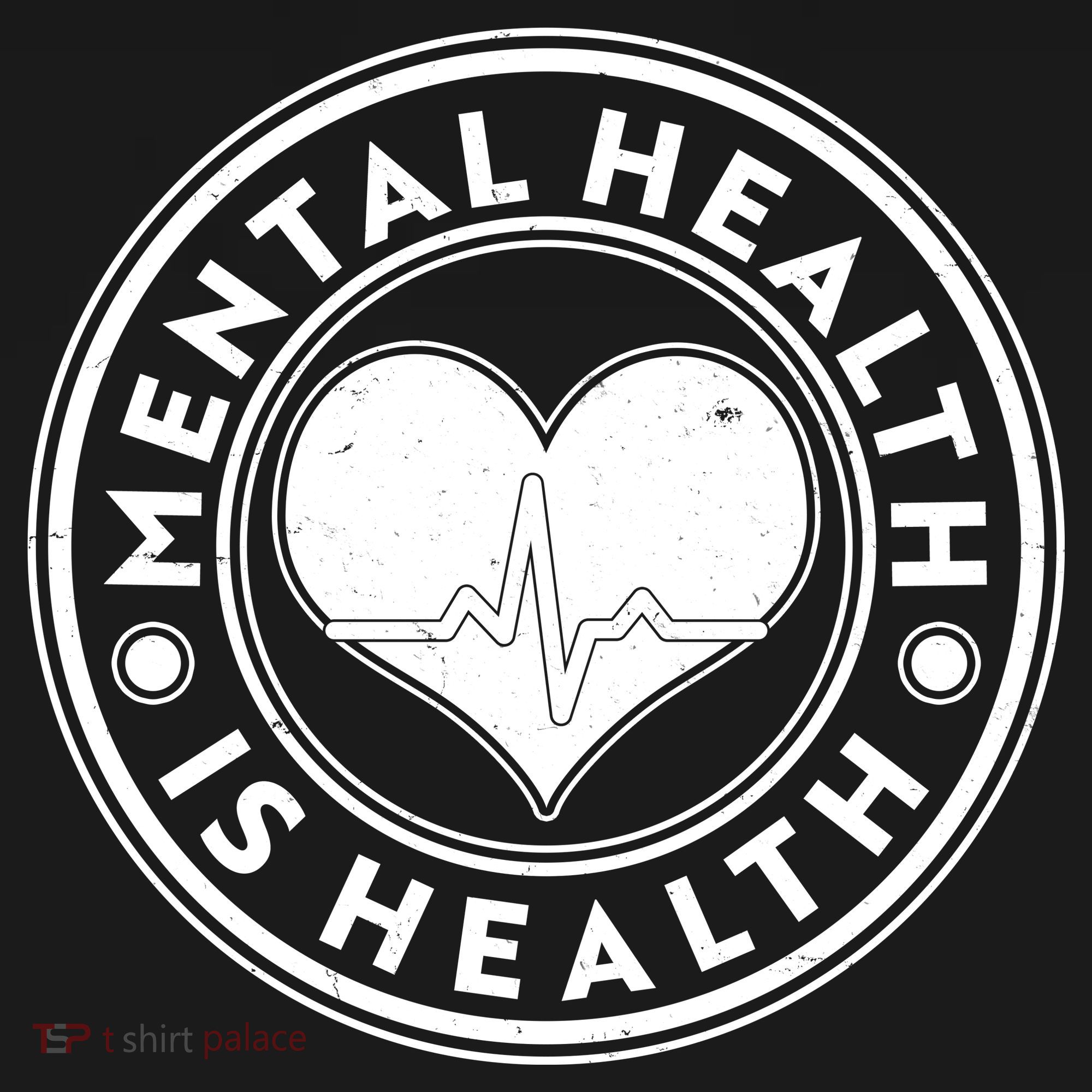 Mental Health Is Health Heartbeat Emblem Women's Tank Top