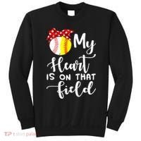 My Heart Is On That Field Baseball TShirt Softball Mom TShirt Sweatshirt thumb 0