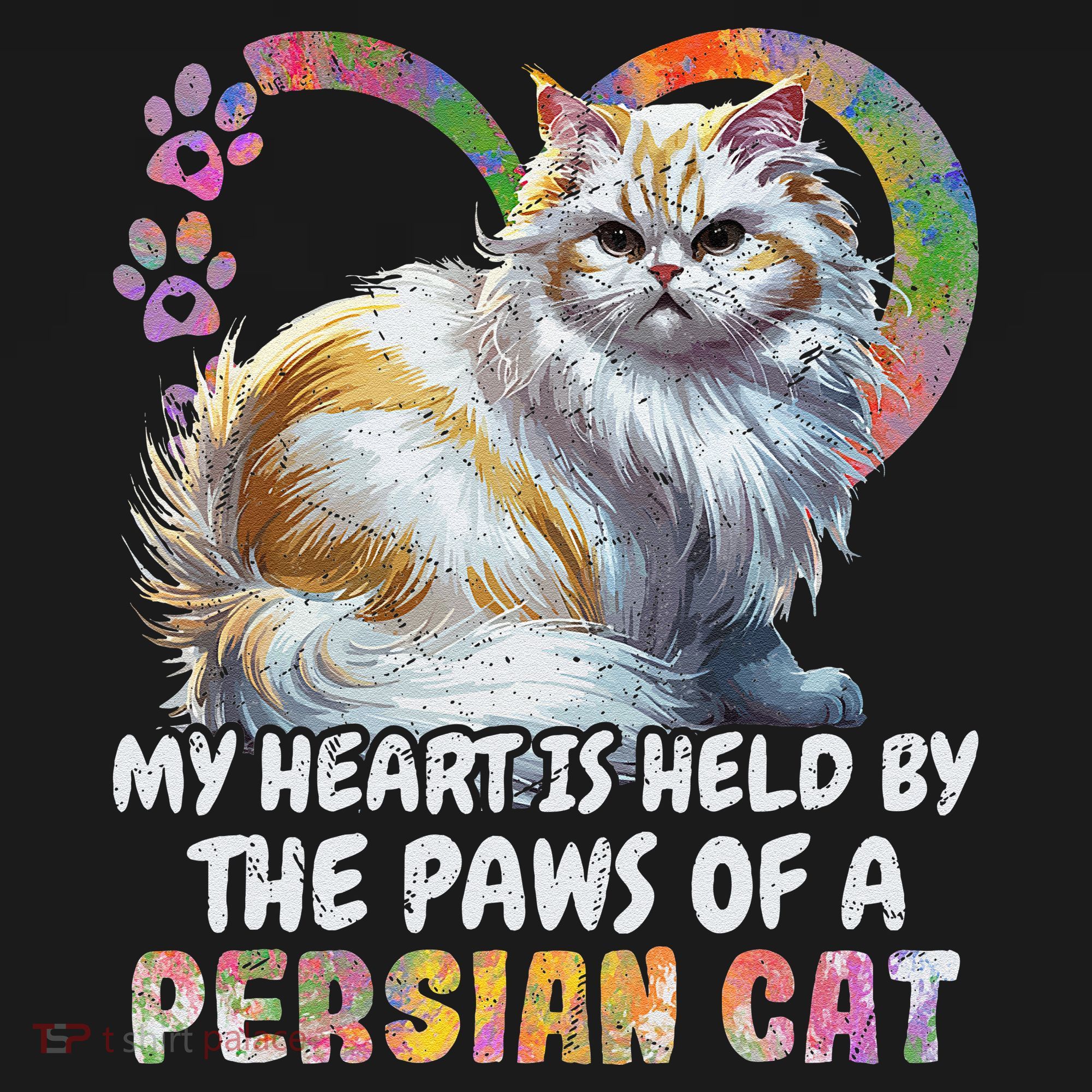 My Heart Is Held By The Paws Of A Persian Cat Cats Women's Hoodie