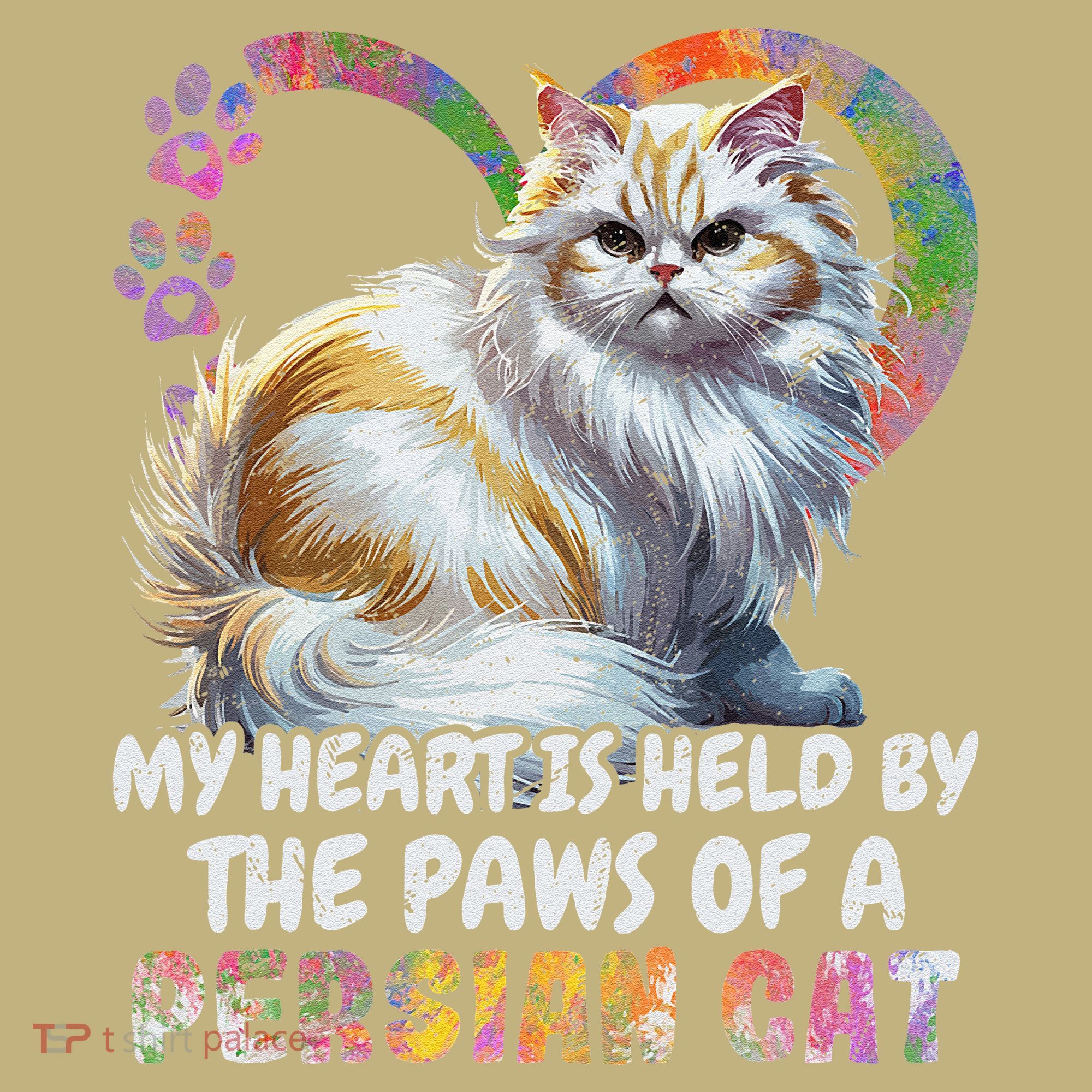 My Heart Is Held By The Paws Of A Persian Cat Cats Sweatshirt