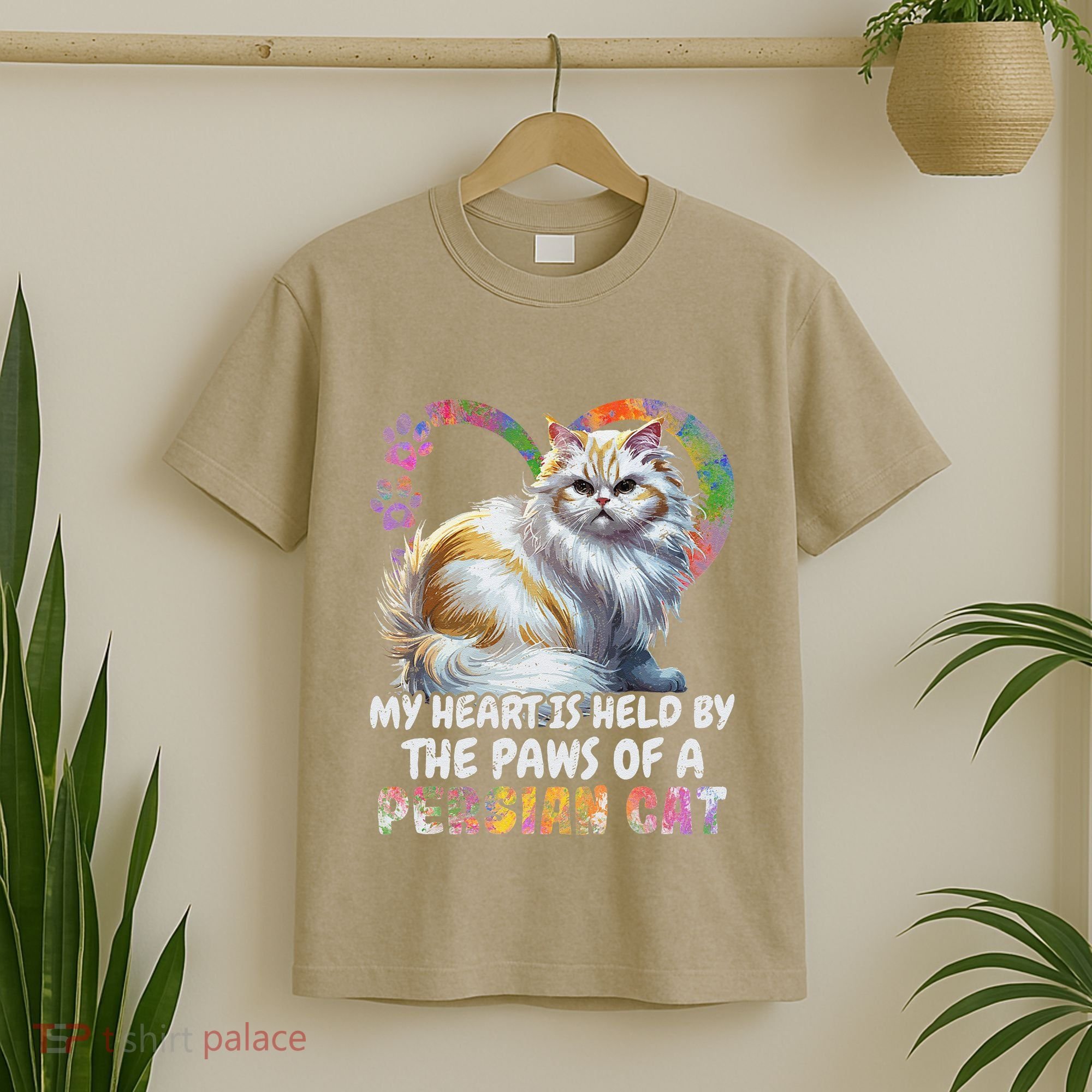 My Heart Is Held By The Paws Of A Persian Cat Cats T-Shirt