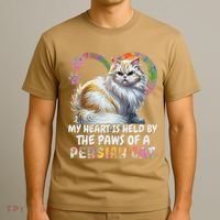 My Heart Is Held By The Paws Of A Persian Cat Cats T-Shirt thumb 3