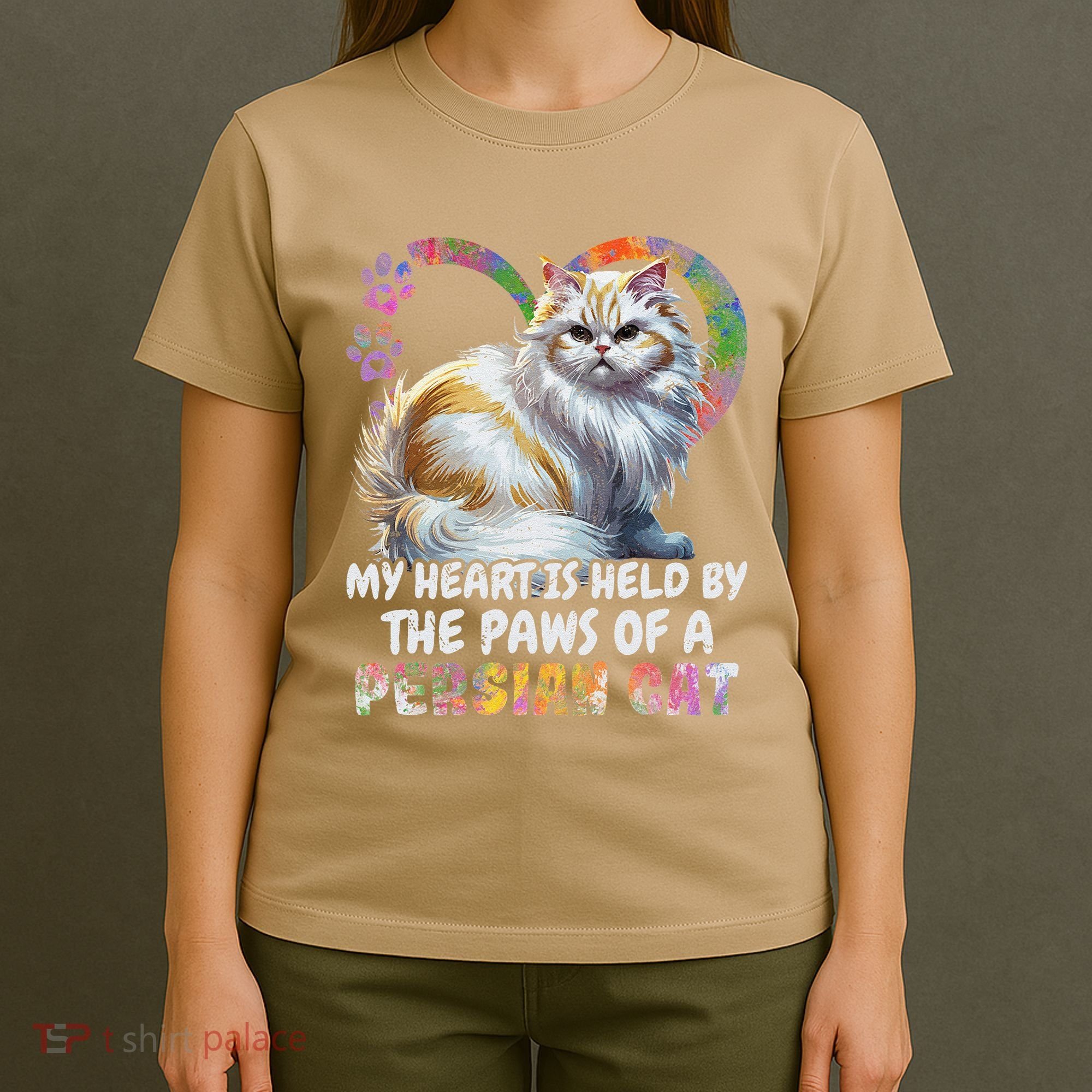 My Heart Is Held By The Paws Of A Persian Cat Cats T-Shirt