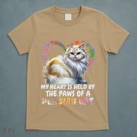 My Heart Is Held By The Paws Of A Persian Cat Cats T-Shirt thumb 5