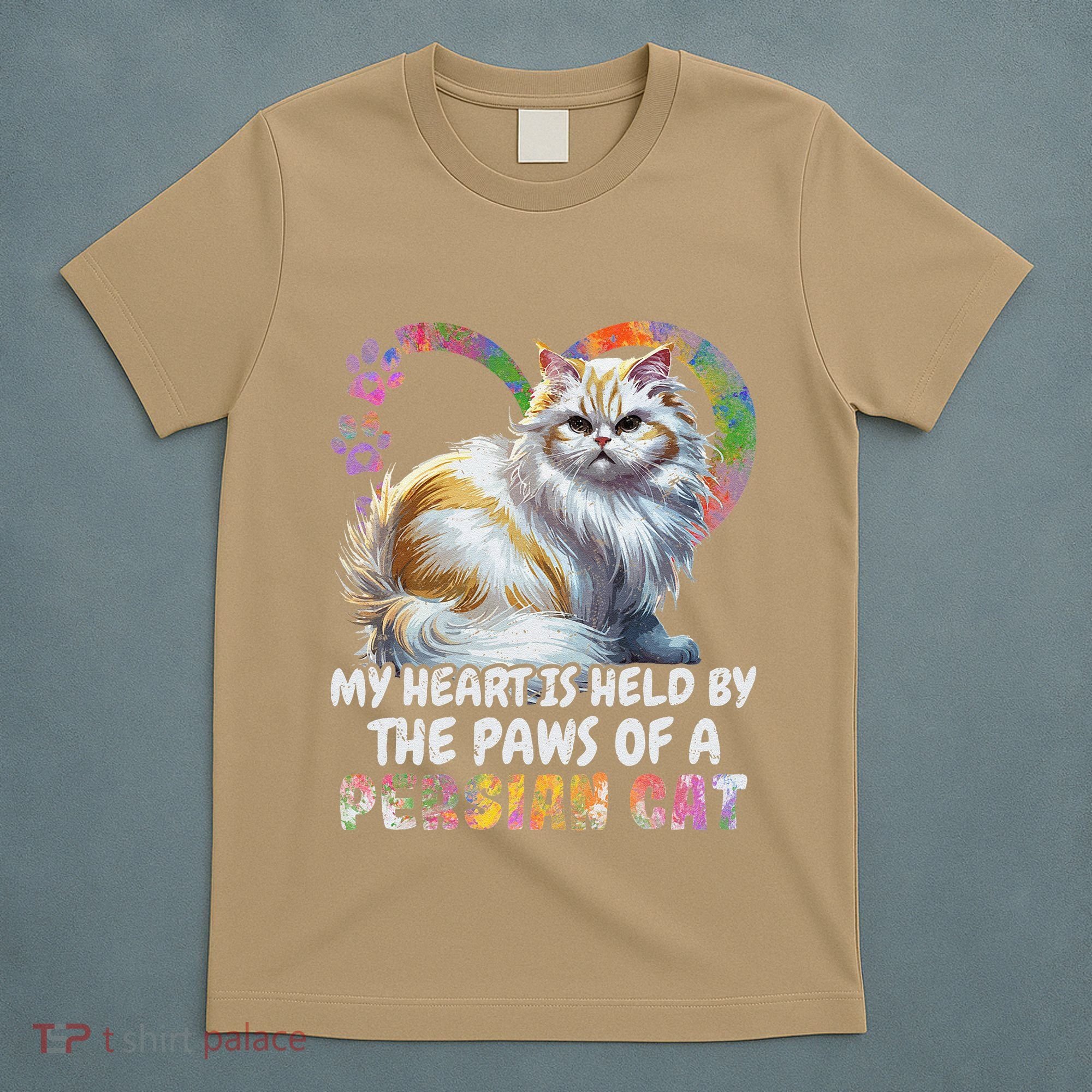 My Heart Is Held By The Paws Of A Persian Cat Cats T-Shirt