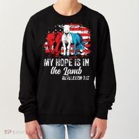 My Hope Is In The Lamb Funny Scripture Elephant Donkey Us Women's Sweatshirt thumb 0